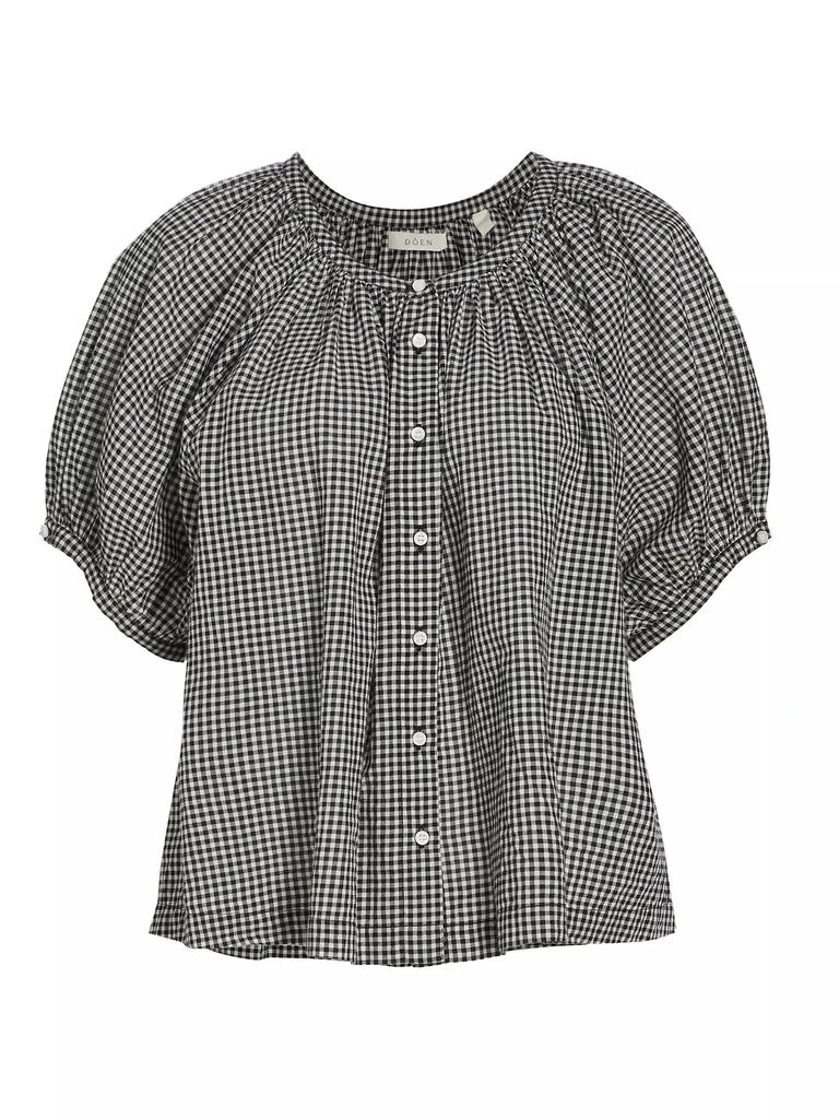 DÔEN June Gingham Cotton Top 1
