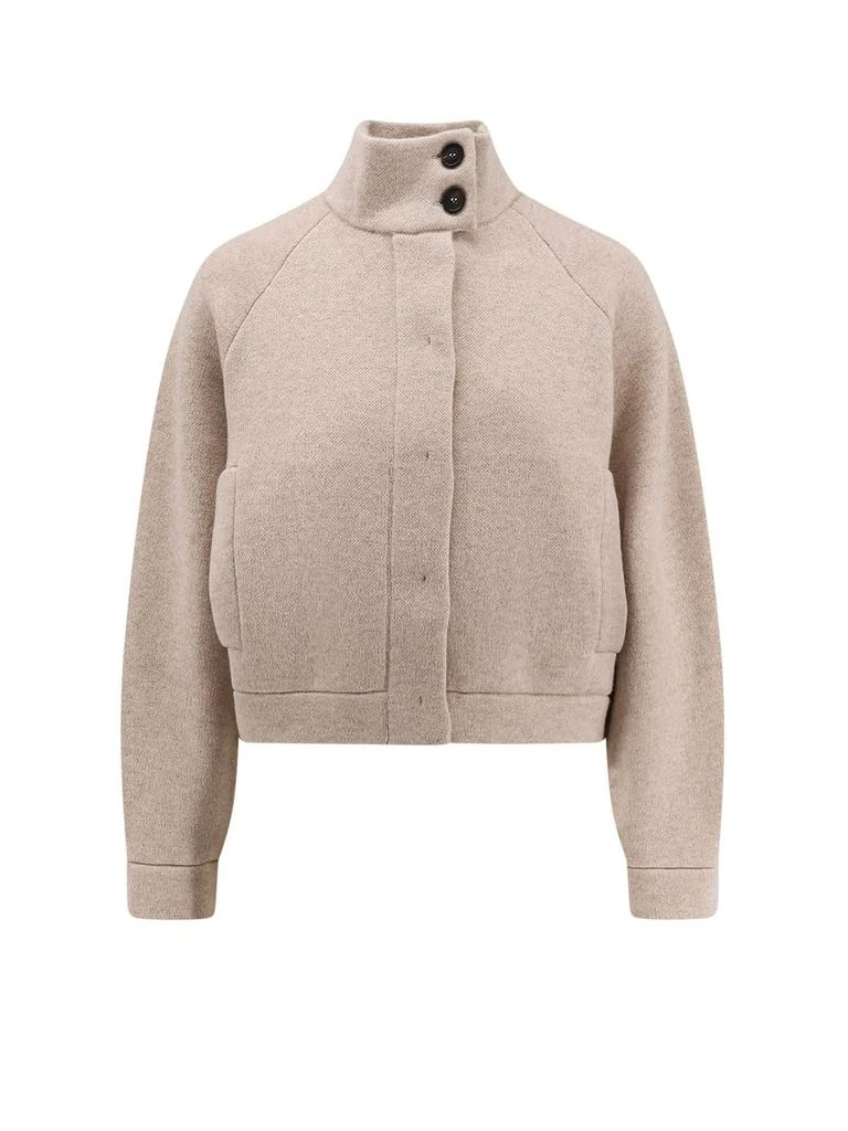 Brunello Cucinelli Brunello Cucinelli Monili-Detailed High-Neck Jacket from Cettire