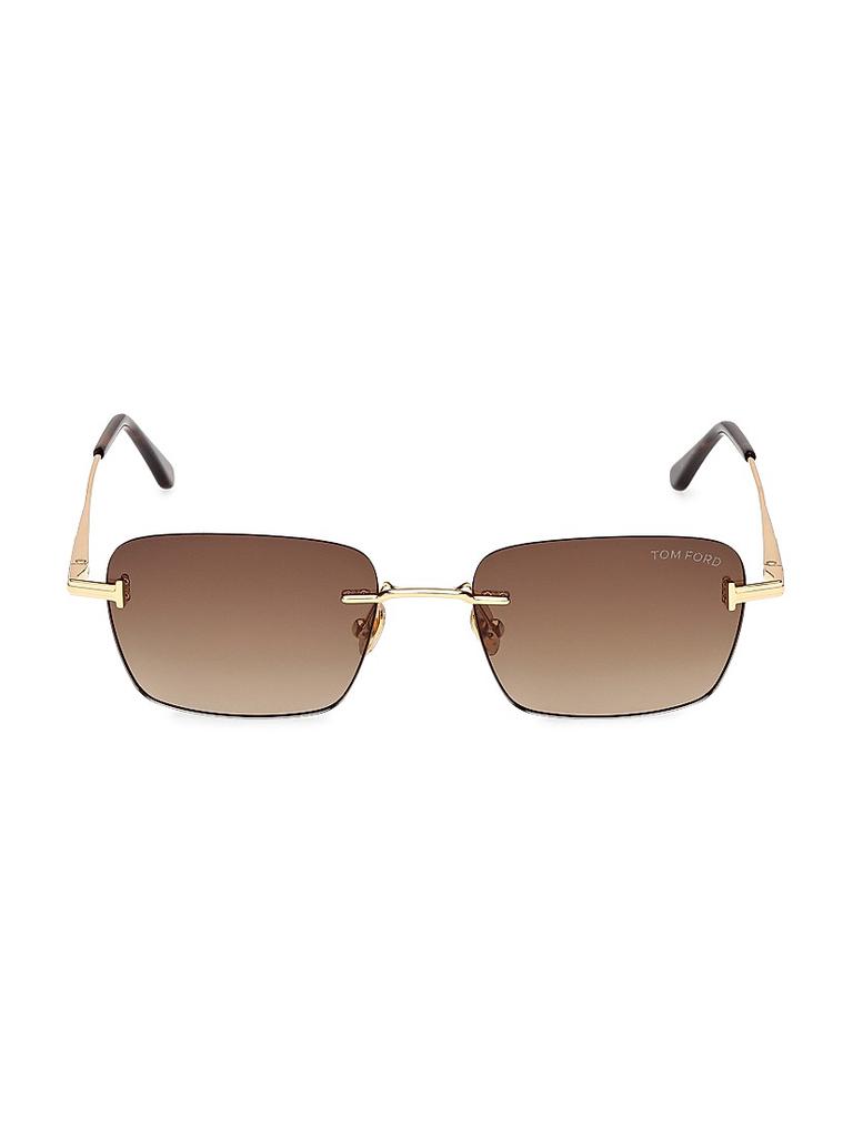 Tom Ford Jake-02 54MM Rimless Rectangular Sunglasses