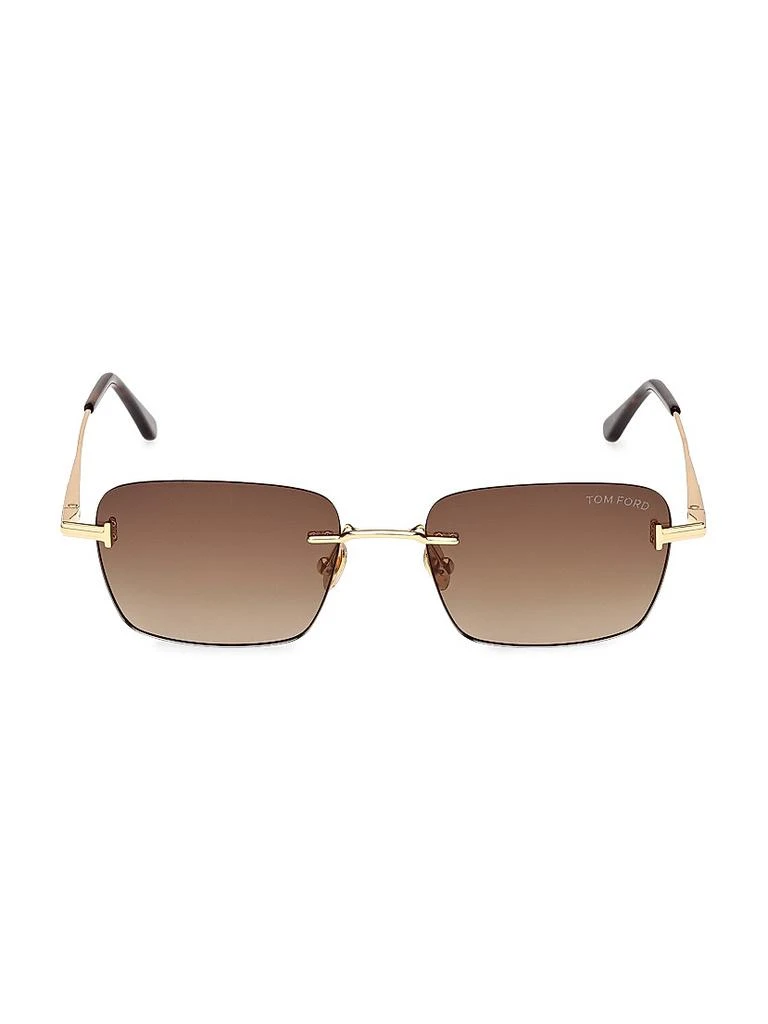Tom Ford Jake-02 54MM Rimless Rectangular Sunglasses 2