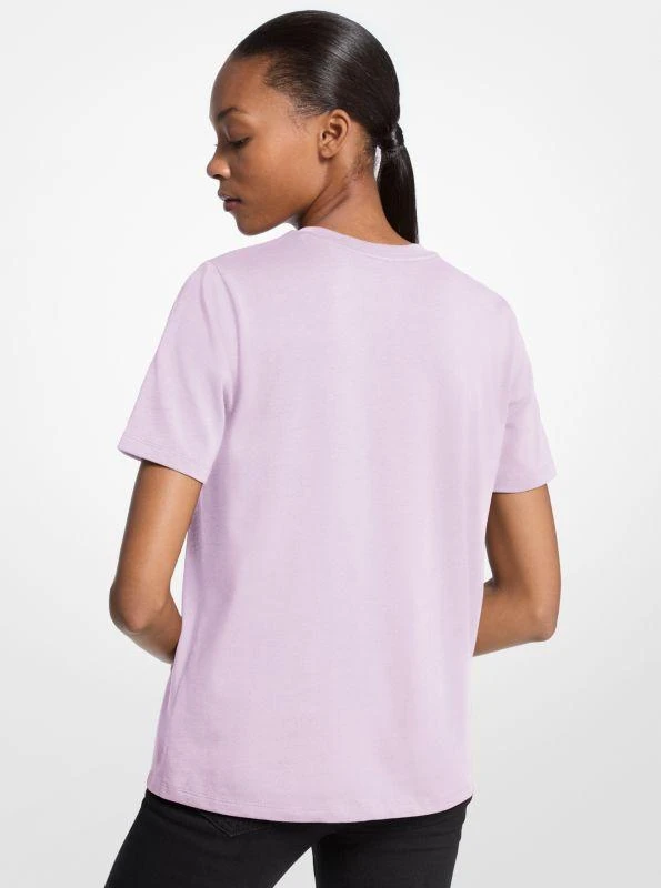 Michael Kors Studded Logo Charm Organic Cotton Jersey T-Shirt 2