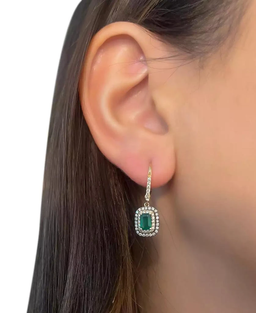 Le Vian Costa Smeralda Emerald (3/4 ct. t.w.) 
Diamond (5/8 ct. t.w.) Drop Earrings in 14k Gold 2