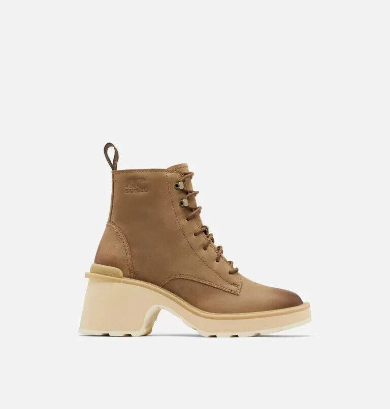 SOREL Hi-Line Heel Lace NL4875-261 Boots Women's Size 10.5 Tan Waterproof PAW134 2