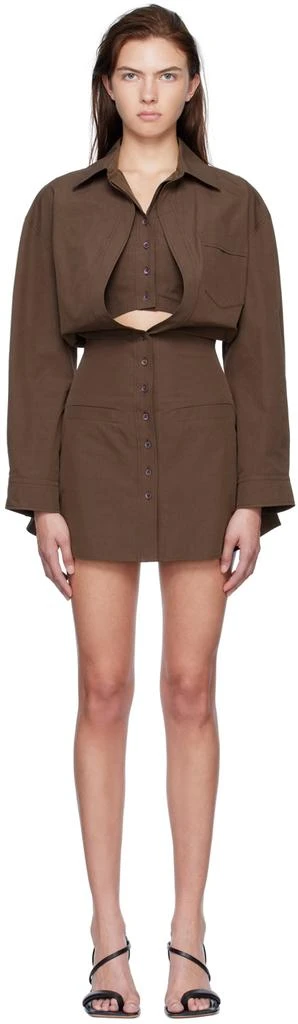 Jacquemus Brown 'La Robe Baunhilha' Minidress 1