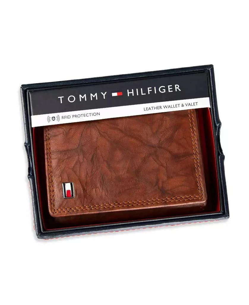 Tommy Hilfiger Men's RFID Huck Leather Trifold Wallet 7