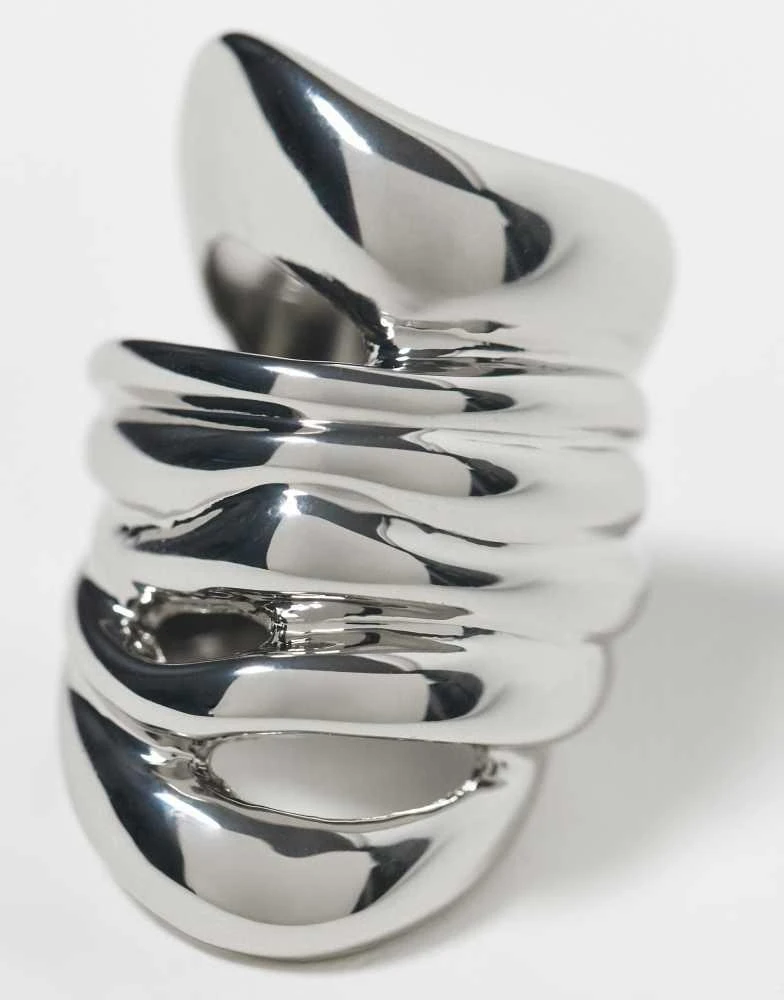 Weekday Weekday wraparound ring in silver 3