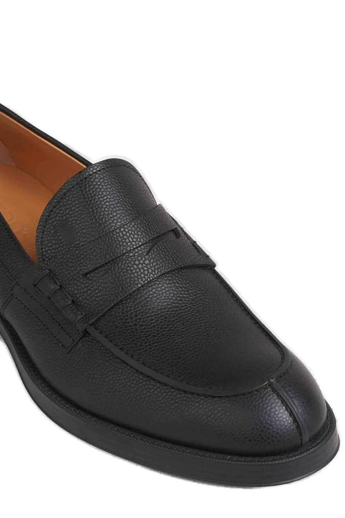 Tod\'s Charcoal Leather Slip-On Loafers Tods Mens Leather Slip On Loafers Dress Shoes Black Size  main image 2