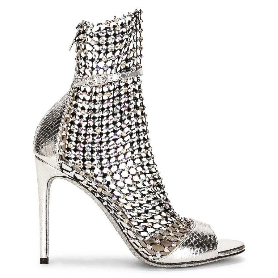 Rene Caovilla Ladies Galaxia Rhinestone Mesh Sandals 1