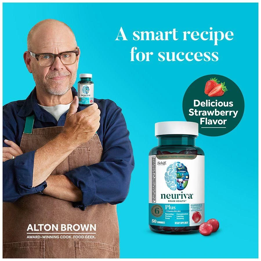 Neuriva Brain Health Supplement, Vitamins B12 & B6, Support for Memory and Focus Strawberry 4