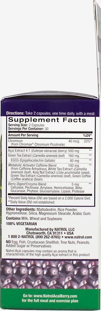 Natrol Acai Berry Diet 60 Capsules 3