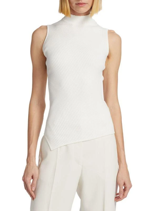 Totême Asymmetric Rib-Knit Top 1