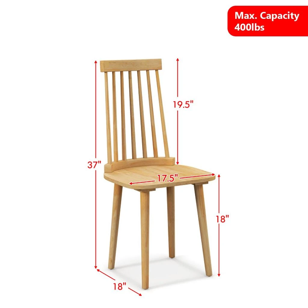 Hivvago Windsor Dining Chairs for 2 with High Back Design and Durable Wooden Frame 3