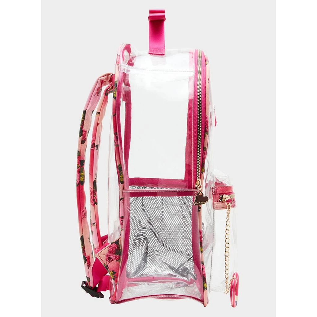Betsey Johnson Large Clear Backpack Floral Print 6