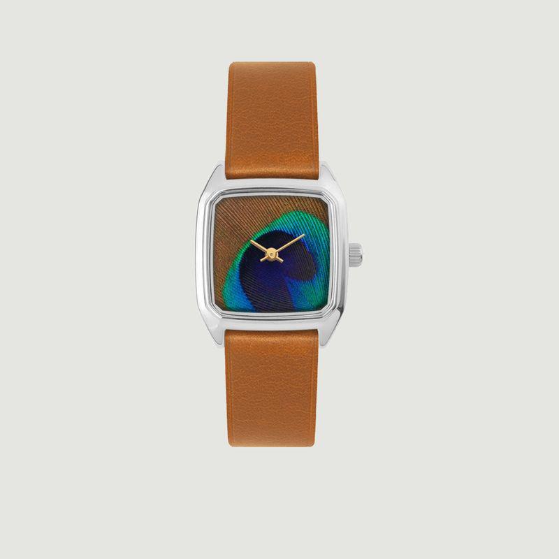 LAPS Steel Peacock Watch Cuir camel LAPS