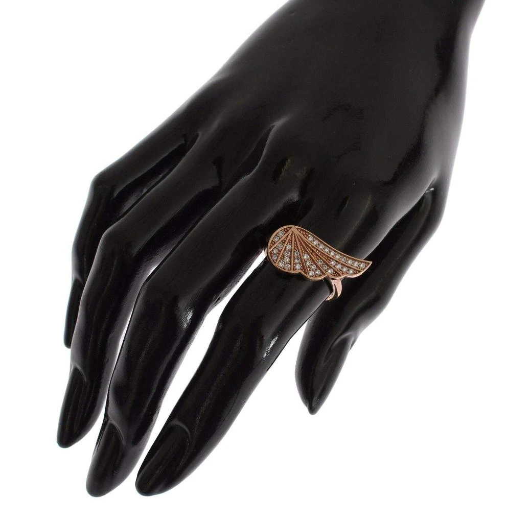 Nialaya Nialaya Pink Gold 925 Silver Womens Clear CZ Ring 7