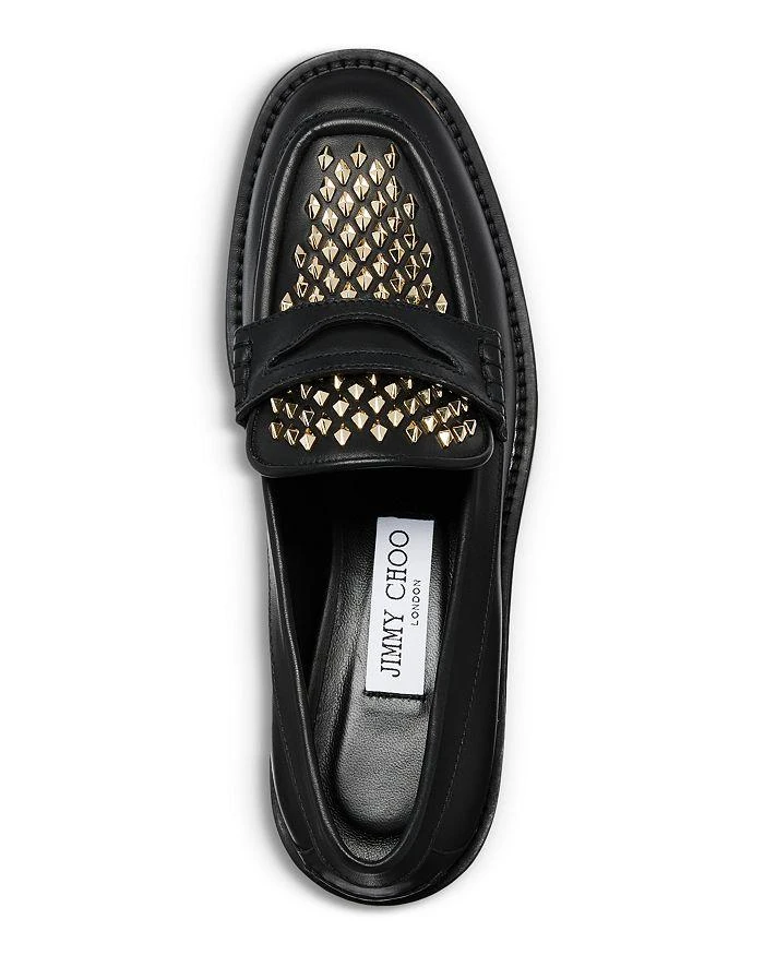 Jimmy Choo Women's Deanna Embellished Penny Loafers 4