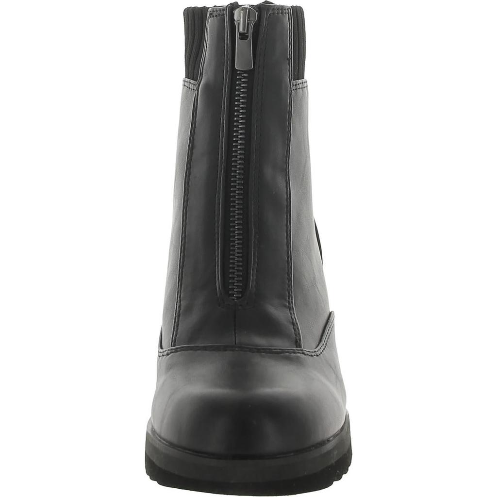 Yellow Box Corado Womens Faux Leather Zip Up Ankle Boots