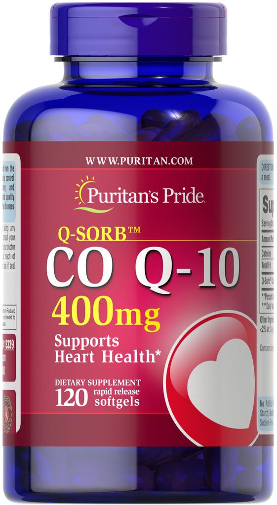 Puritan's Pride Q-Sorb CO Q-10 400 mg, 120 softgels