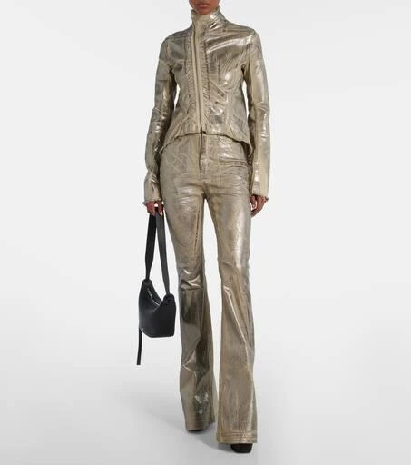 Rick Owens Bolan coated high-rise bootcut jeans 2