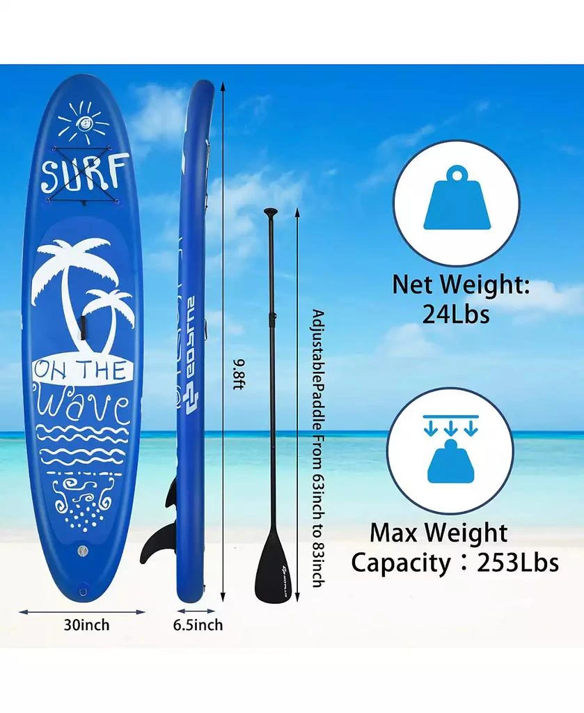 Costway Inflatable Stand Up Paddle Board Surfboard 2