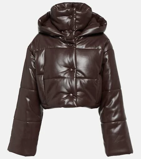 Nanushka Aveline faux leather puffer jacket 1