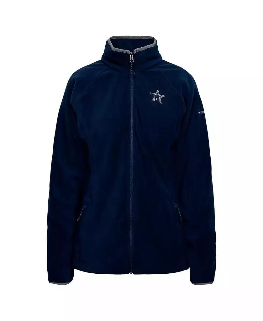 Columbia Women's Navy Dallas Cowboys Give and Go III Fleece Raglan Full-Zip Jacket 2