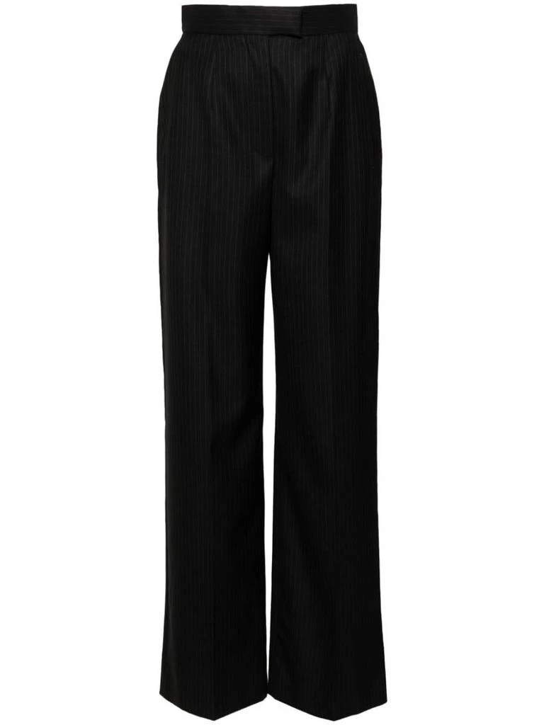 Alexander McQueen Alexander McQueen High Waist Pinstripe Pants Clothing 1