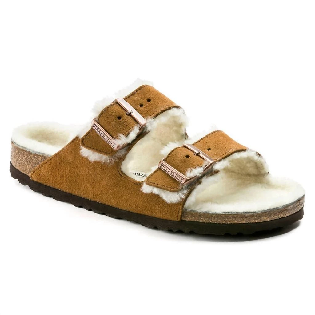 Birkenstock Women
s Arizona Shearling Sandal In Mink