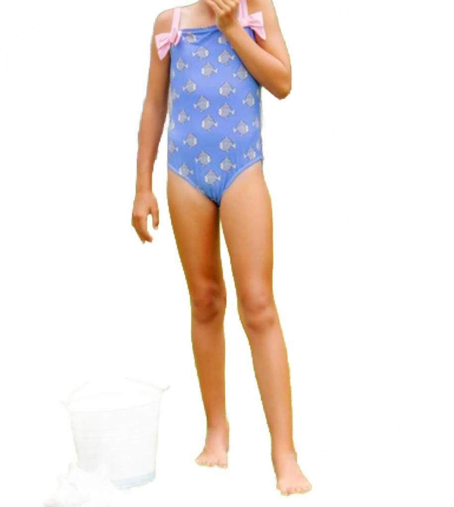 The Beaufort Bonnet Company Shannon Bow Bathing Suit In Little Fishes
