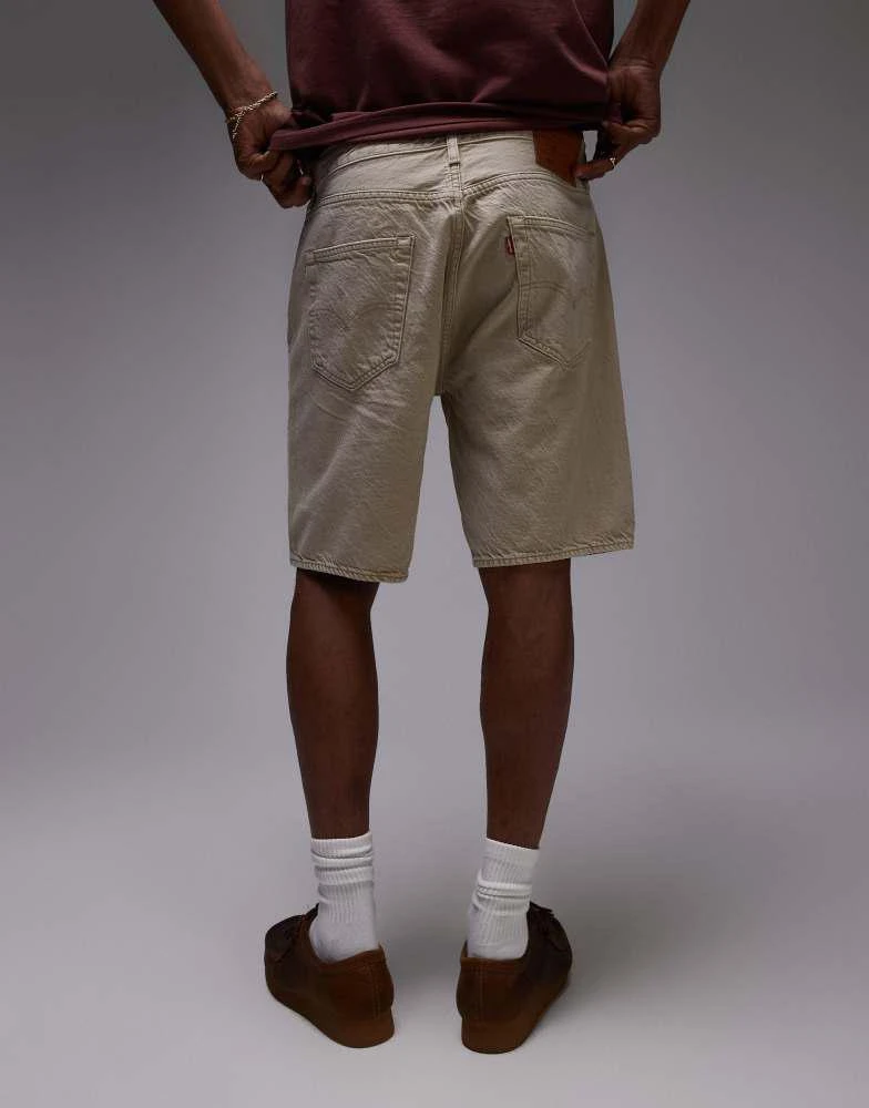 Levi's Levi's 501 Original straight garment dyed denim shorts in khaki tan 5