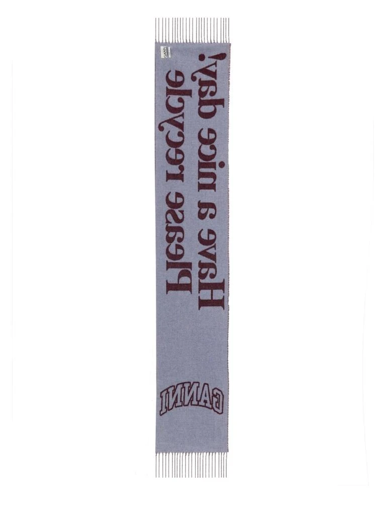 Ganni SCARF WITH LOGO 2