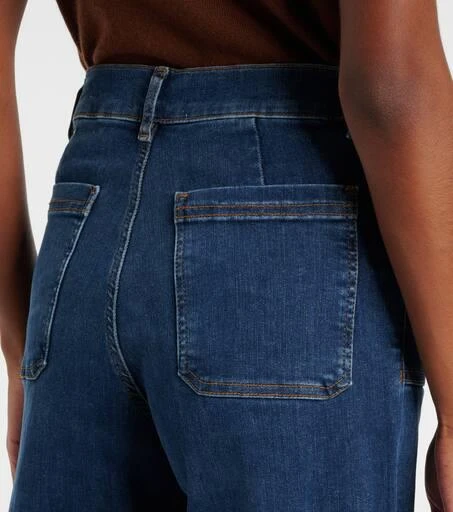 FRAME Le Slim Palazzo high-rise wide-leg jeans 6
