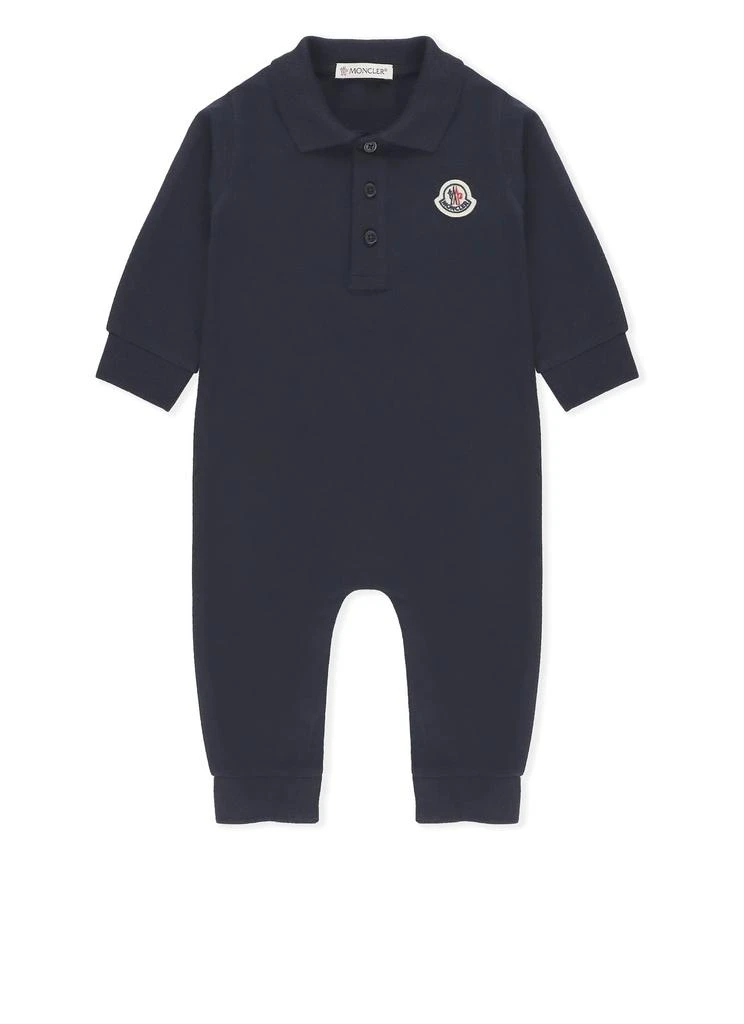 Moncler Moncler Enfant Logo Patch Long-Sleeved Onesie 1