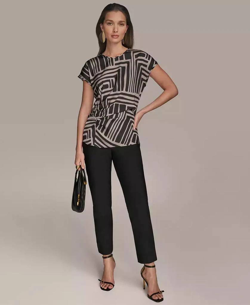 Donna Karan Women's Cap-Sleeve Printed Top 4