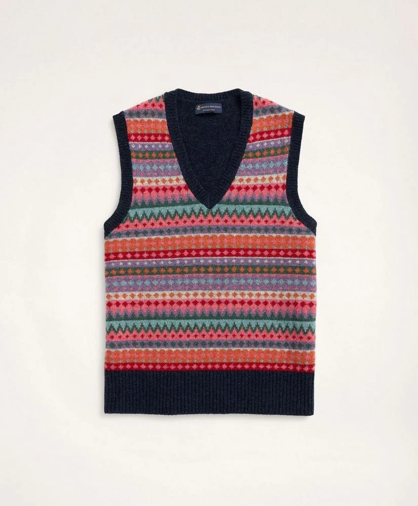 Brooks Brothers Fair Isle Sweater Vest 1