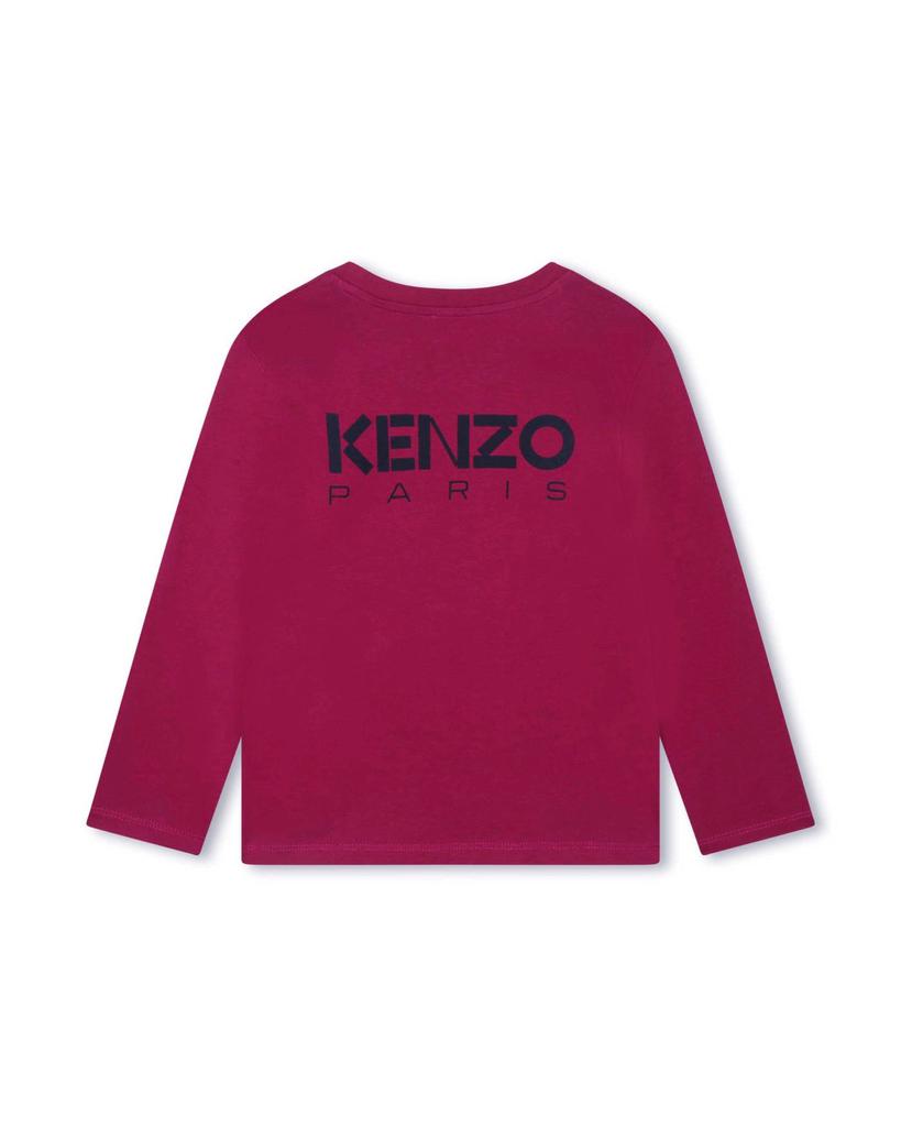 Kenzo T-Shirt Manches Longues Red Currant - Enfant Fille - Kenzo Kids