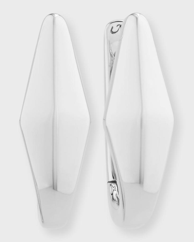 Monica Rich Kosann Sterling Silver Points North Large Huggie Earrings