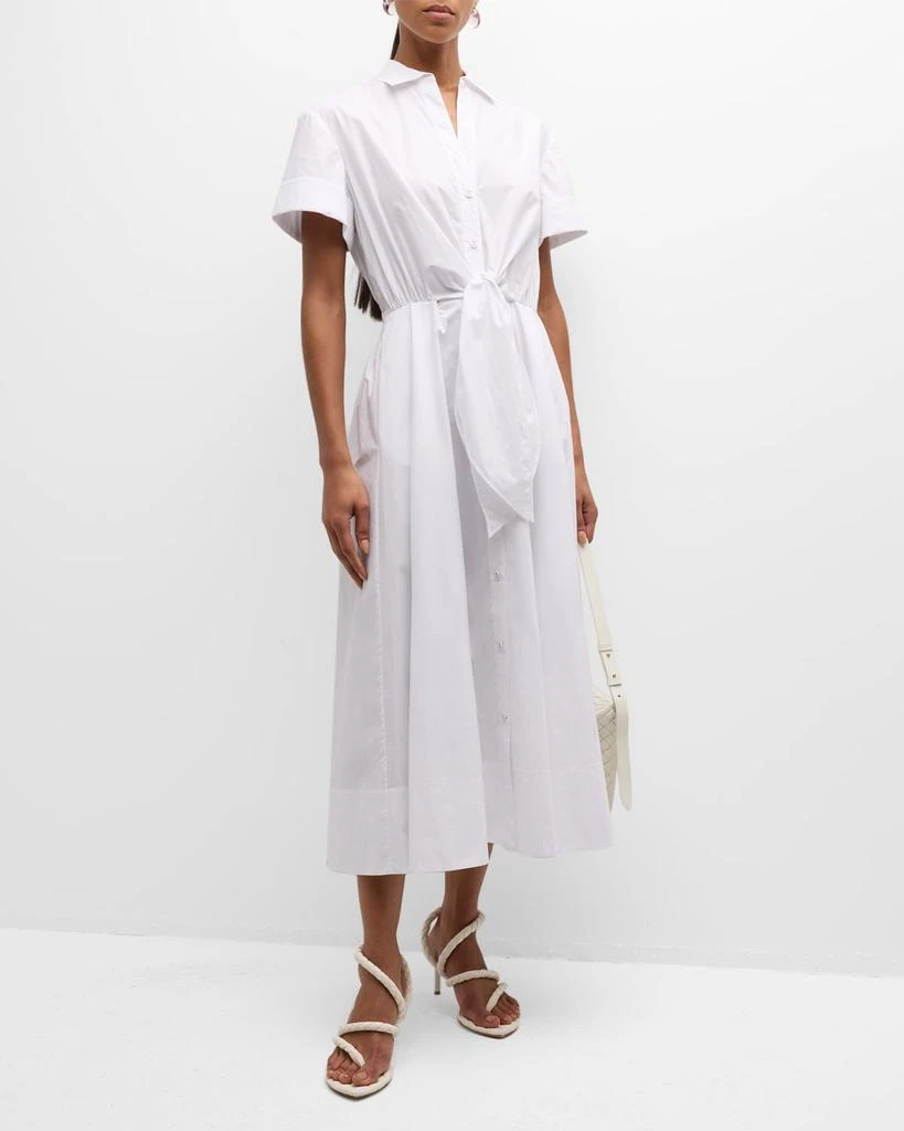 Cara Cara Asbury Self-Tie Waist Cotton Poplin Midi Dress 1