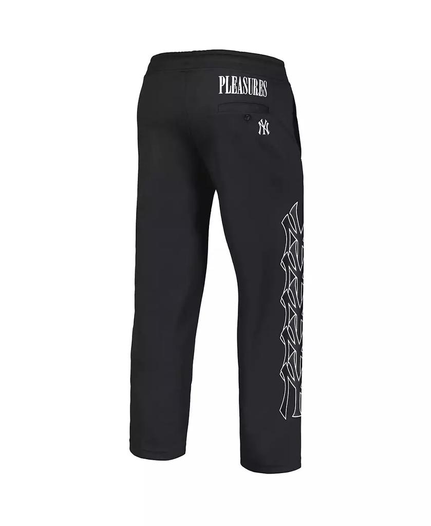 Pleasures Men's Black New York Yankees Pitcher Track Pants
