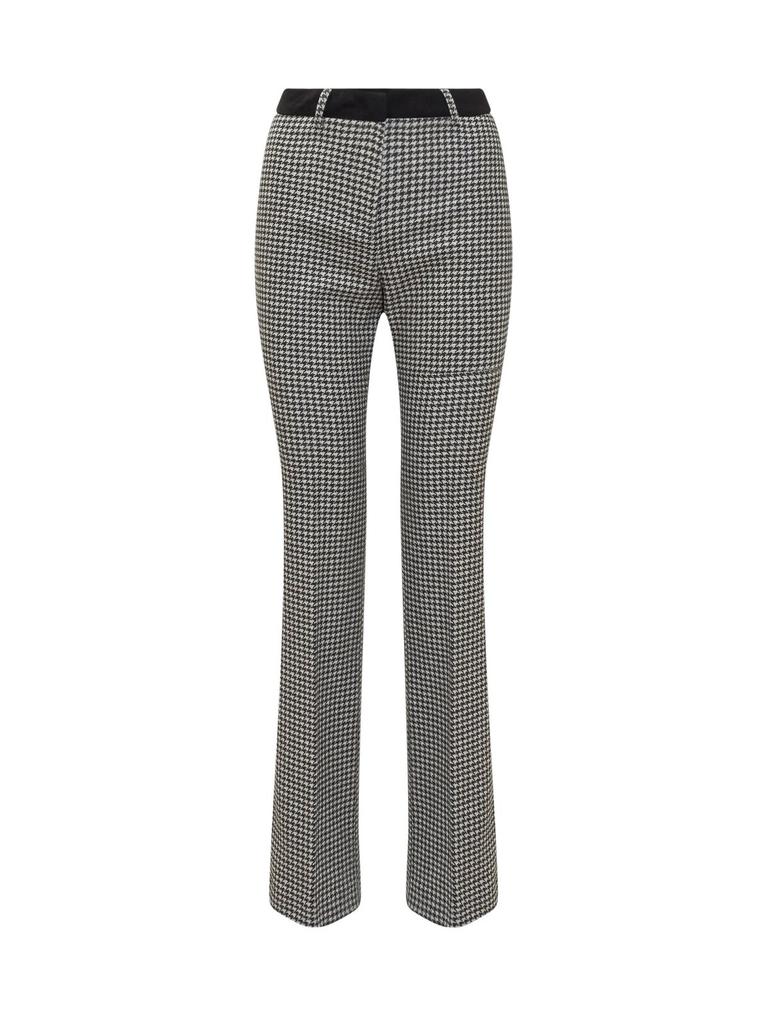L'AUTRE CHOSE L'Autre Chose Houndstooth Check Back-Slit Detail Trousers