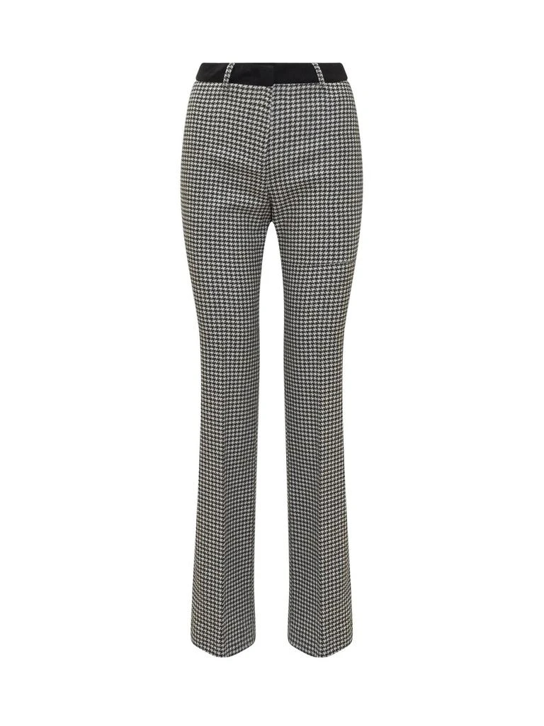 L'AUTRE CHOSE L'Autre Chose Houndstooth Check Back-Slit Detail Trousers 1