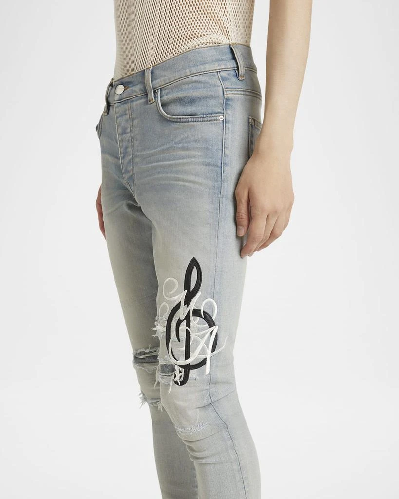 AMIRI Men's MA Music Note Skinny Jeans 5