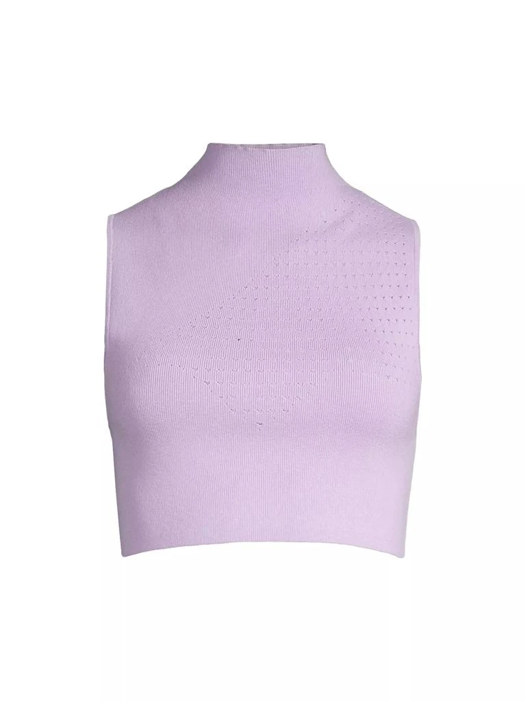 Victor Glemaud Laser-Dot Mock Turtleneck Crop Top 1
