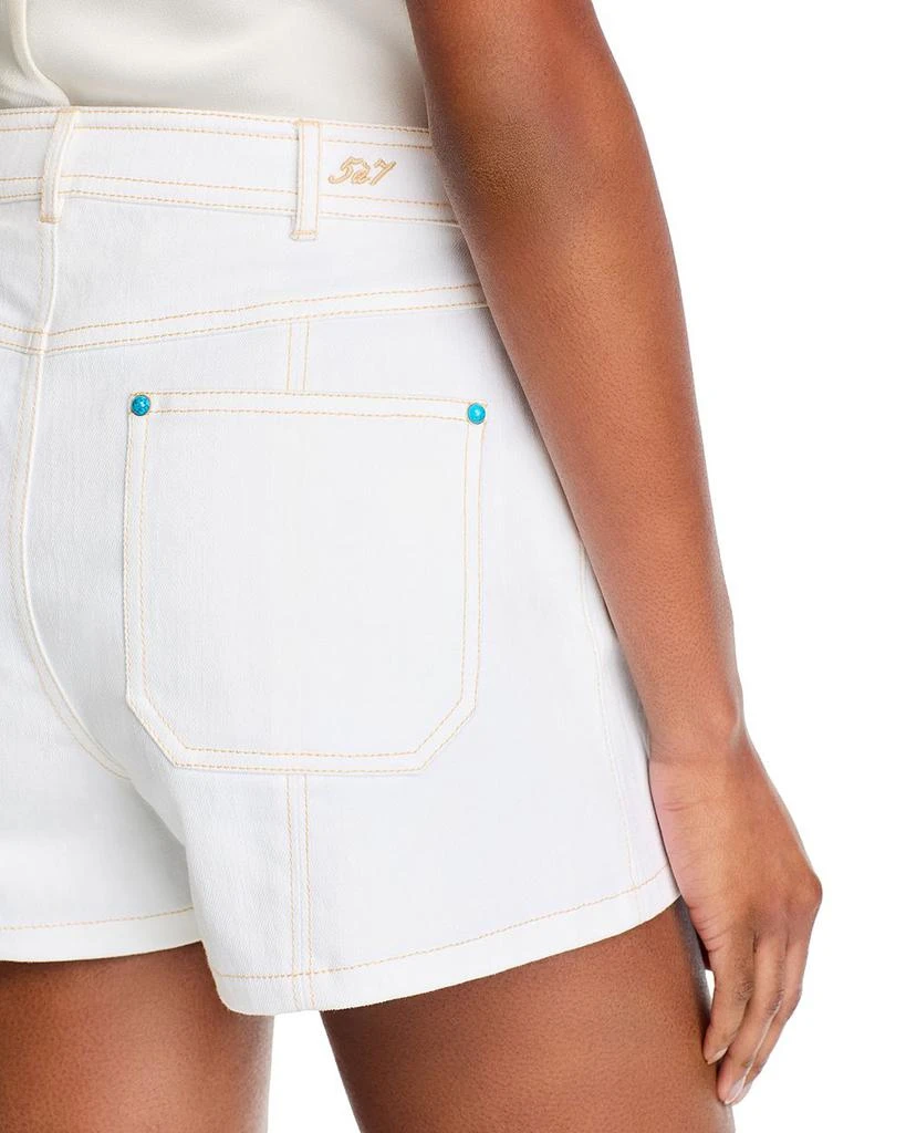 Cinq à Sept Turquoise Embellished Ceil Shorts 6