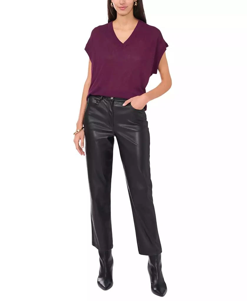 Vince Camuto Women's V-Neck Short-Sleeve Sweater 3