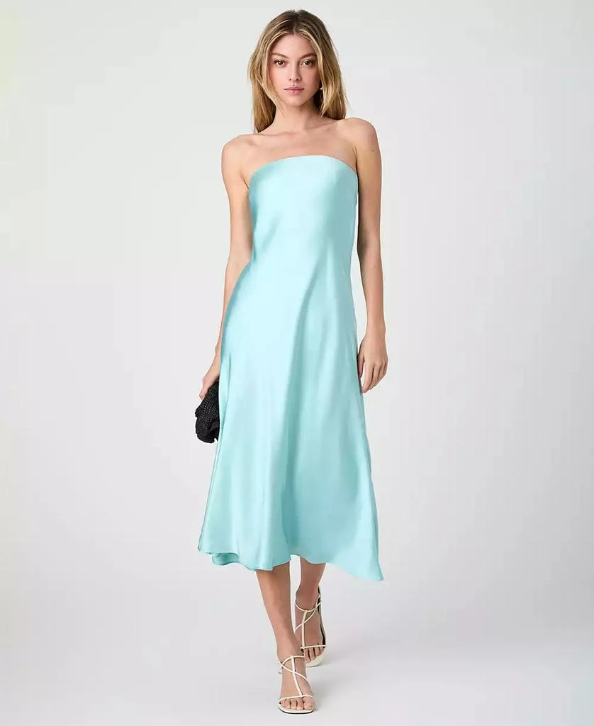 French Connection Women's Oona Satin Strapless Midi Dress 1