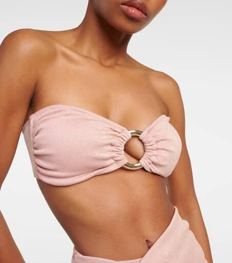 Alexandra Miro Carlotta ring-detail bandeau bikini top 4