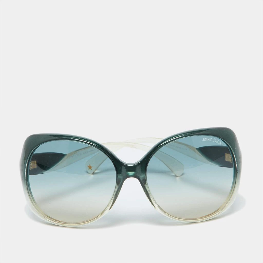 Jimmy Choo Jimmy Choo Green/Green Gradient Dahlia/S Oversized Sunglasses 1