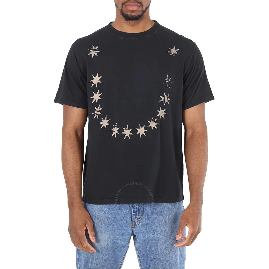 424 Men's Star Print T-Shirt in Black 1