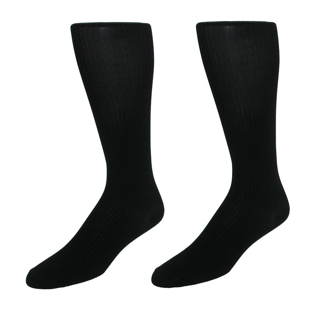 Jefferies Socks Men
s Microfiber Over the Calf Dress Socks (2 Pair Pack)